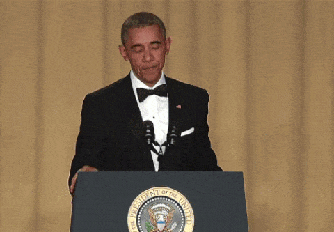 Tipos de comunicación humana. Comunicación pública. Presidente Obama deja caer el micrófono al terminar discurso